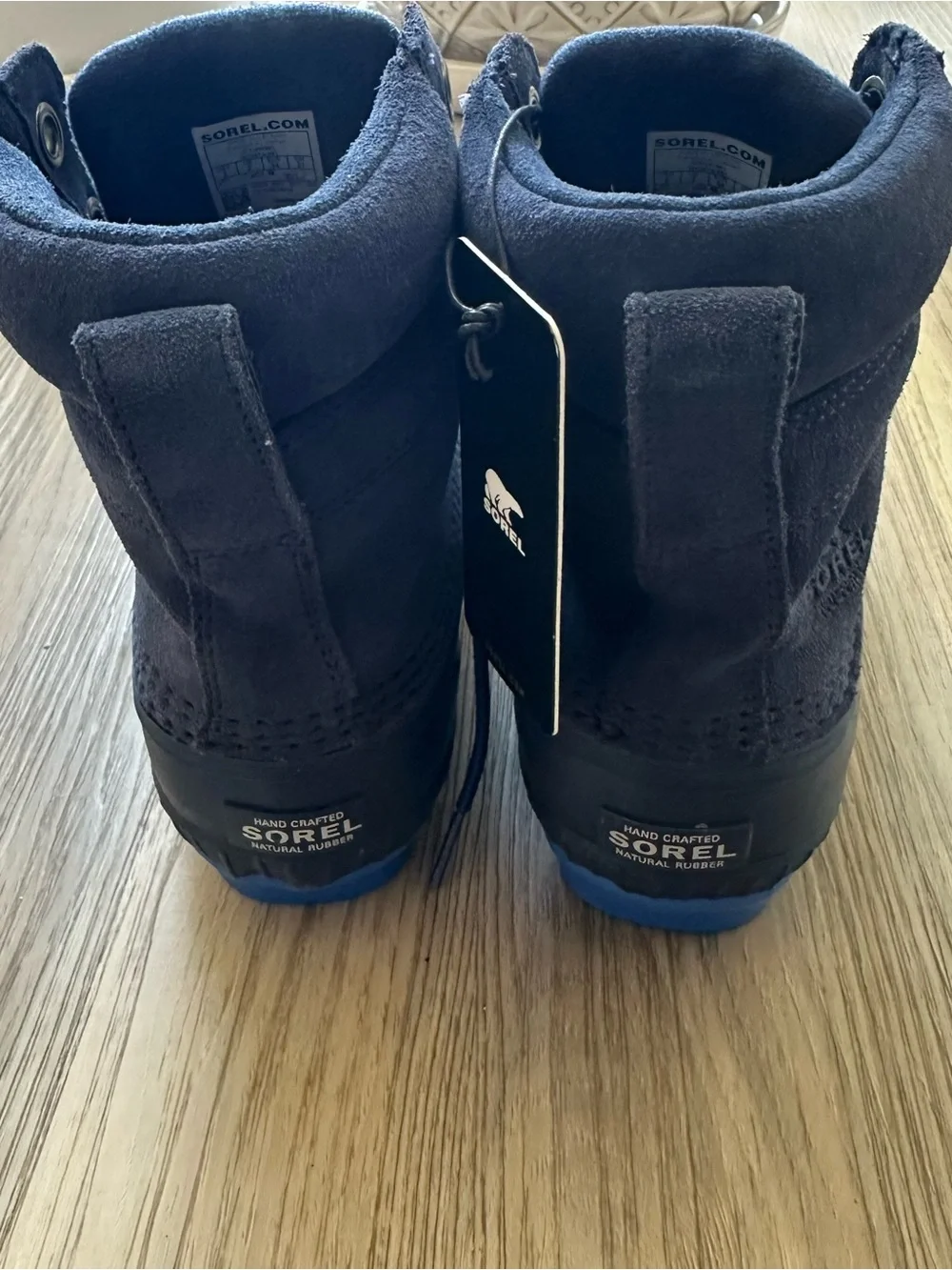Sorel Kids Navy Blue Lace-Up Waterproof Rain/Snow Boots